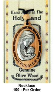 Wholesale Classic Madonna and Child Necklaces Large 2.25 Inches [Necklaces107BW]