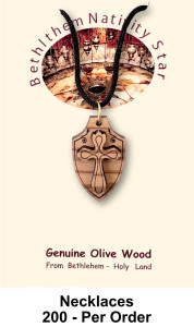 Wholesale Cross on Shield Necklaces 1 Inch [Necklaces8BW]