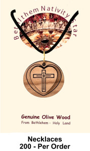 Wholesale Small Cross in Heart Necklaces 1 Inch [Necklaces15BW]