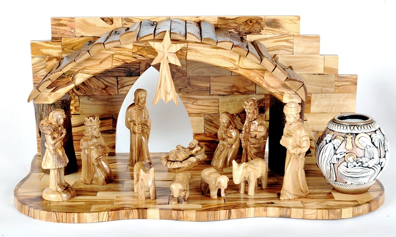 Olive Wood Nativity Sets Set Holy Land Of Our Elegant And Beautiful Olive Wood Nativity Scenes In His Manger Street Carving Just A Few Minutes Walk From The Site Where Christ Was Born